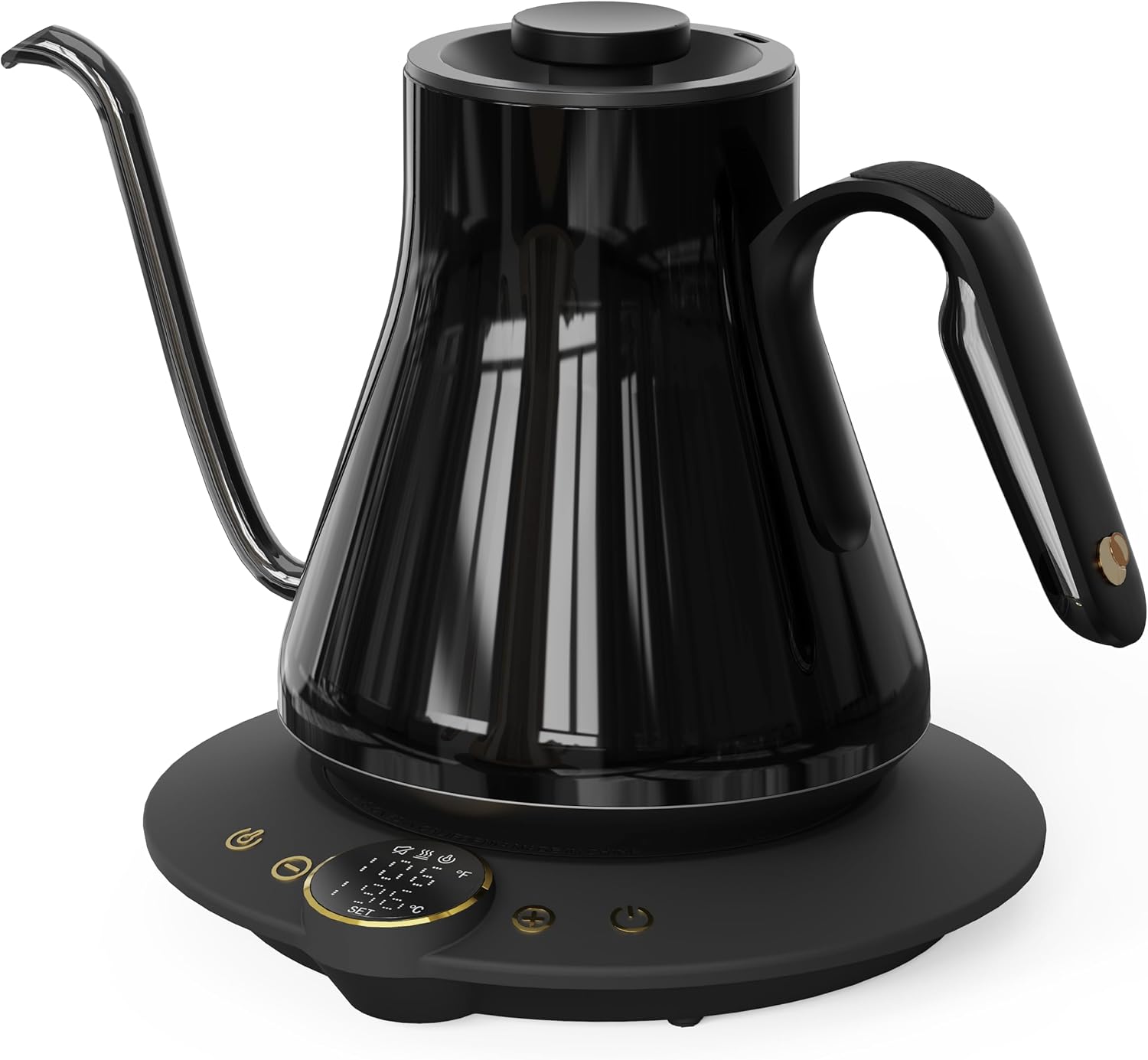 Electric Kettle Temperature Control - グースネック電気ケトル、±1 ° F精密温度制御、1500W急速加熱、ティータイマー付きの注ぎ込み式コーヒー＆ティーケトル