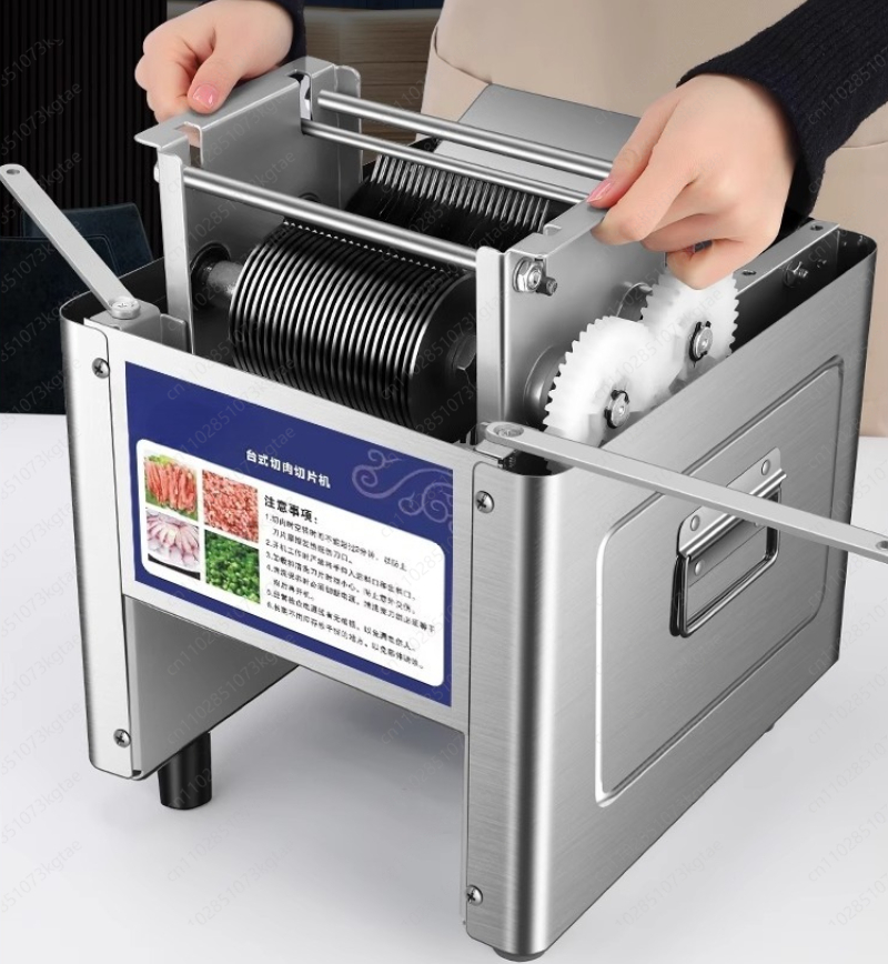 Automatic Meat Slicer Home - 220V 電気肉スライサーマシン商業用家庭用肉グラインダー自動細切りスライサー