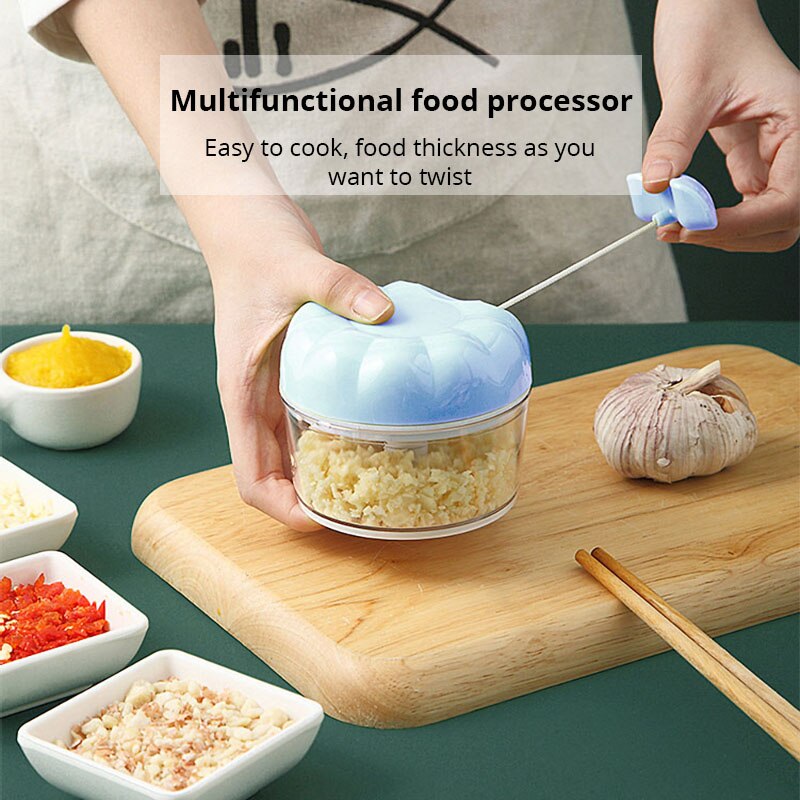 1個ブルー/ピンクマニュアルガーリックマッシャーハンドプルキ - Immersion Hand Blender Set のレビューと価格