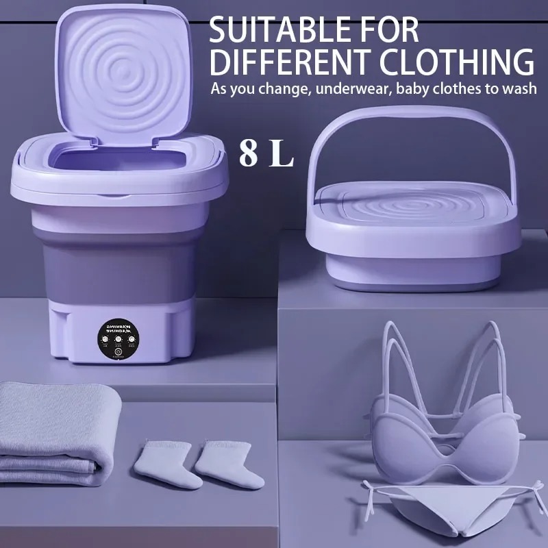 2025年 ポータブルミニ折りたたみ洗濯機 脱水機能付き 学 - Small Appliances のレビューと価格