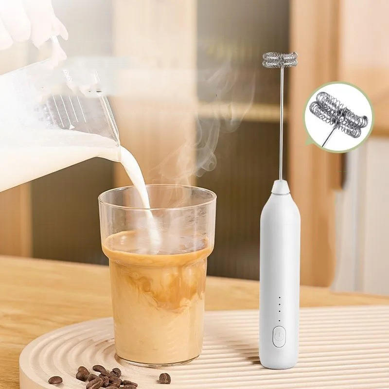 電動コーヒーミルク泡立て器、家庭用コーヒーミルクミキサー、泡 - Electric Milk Frother Handheld のレビューと価格
