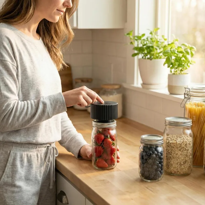 3-in-1 ハンドヘルド電動メイソンジャー真空シーリングマ - Food Vacuum Sealer Machine のレビューと価格